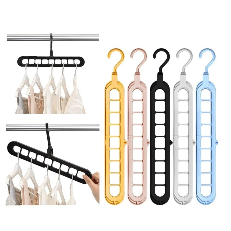 Foldable Magic Hanger with 9 Holes