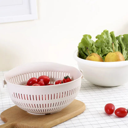 Kitchen Silicone Double Drain Basket