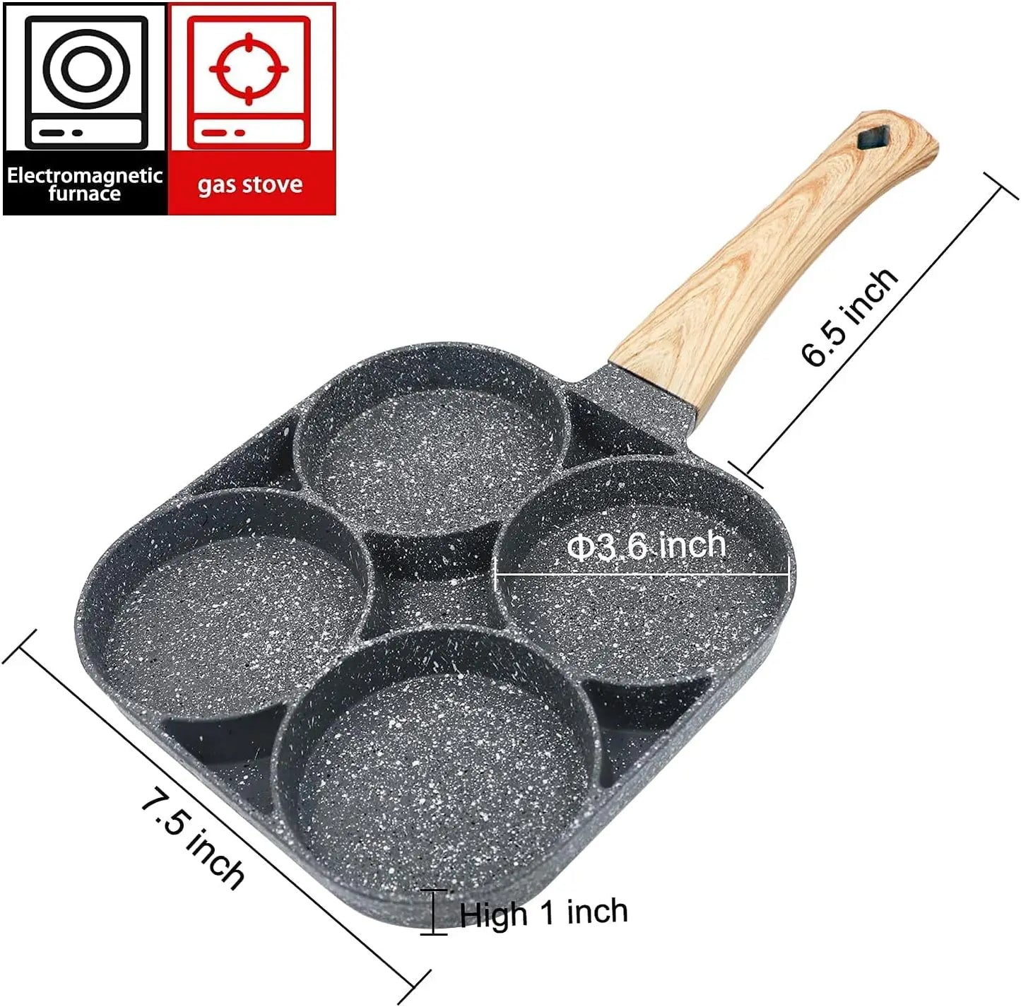 Frying pan with 4 holes