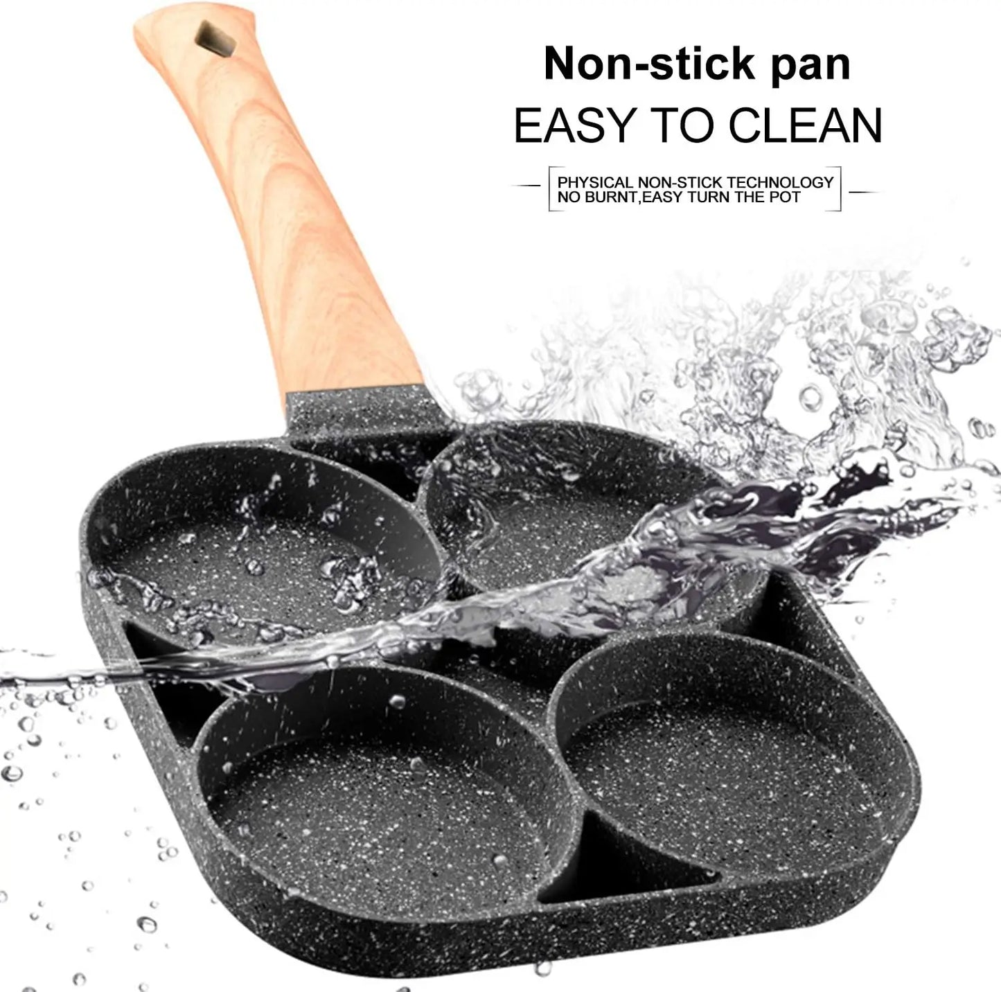 Frying pan with 4 holes