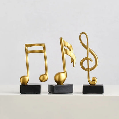 Golden Musical Note Sculpture