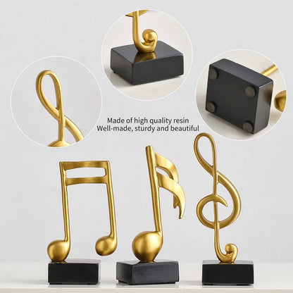 Golden Musical Note Sculpture